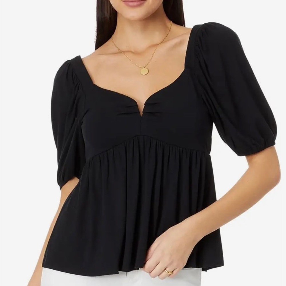 Lilly Pulitzer Floriana top black NWT size XS
